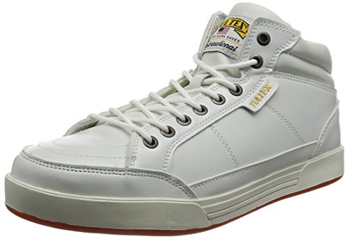 [タルテックス] 安全靴 作業靴 AZ51633 セーフティシューズ ミドルカット 鋼製先芯 3E ホワイト 27.0 cm